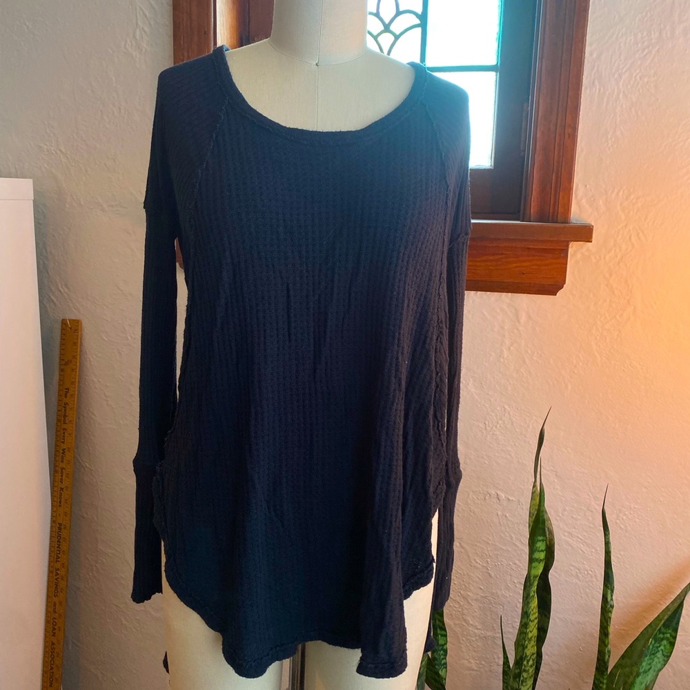 Free people waffle shirt. Size small.